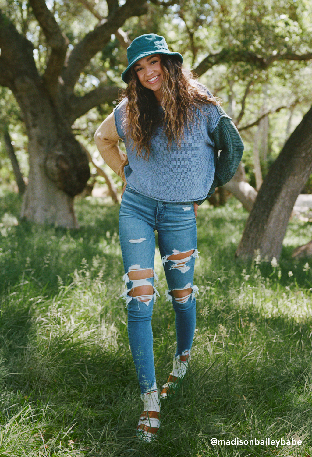 denim winter hat